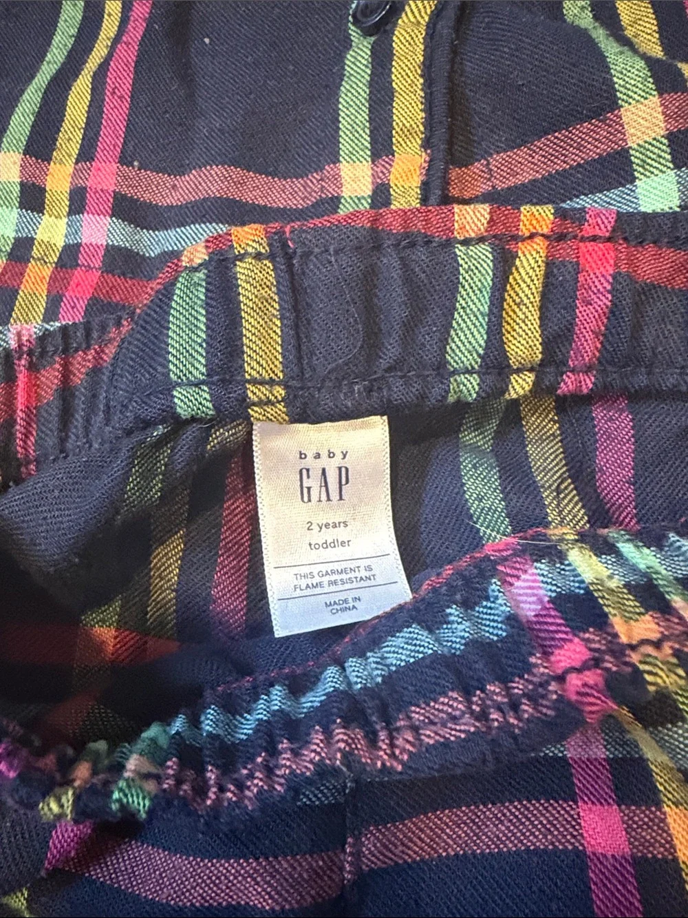 GAP Girls Plaid Flannel Pajama Set Size 2